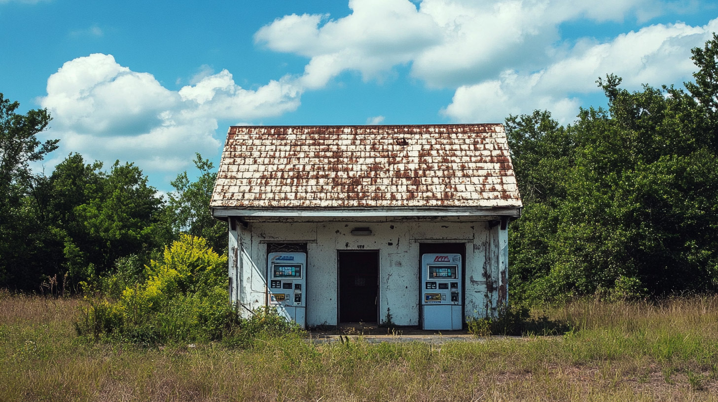 Explore 4K Ultra HD Old Gas Station Desktop Background