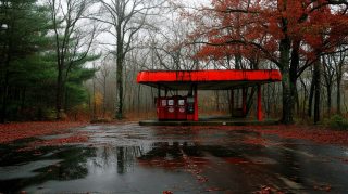 Transform Your Screen with Classic Gas Station Wallpaper