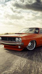 High-Definition Old Muscle Car Digital Backgrounds for Mobile