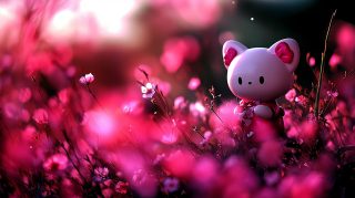 16:9 HD Desktop Background with Hello Kitty