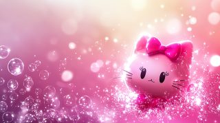 Free HD Wallpaper: Pink Background with Hello Kitty