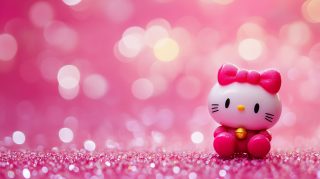 Brighten Your Screen with Pink Hello Kitty Wallpaper