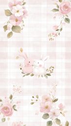 Lovely Pink Bunny Background for Mobile Devices