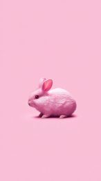 Charming Pink Bunny Photo for Smartphones