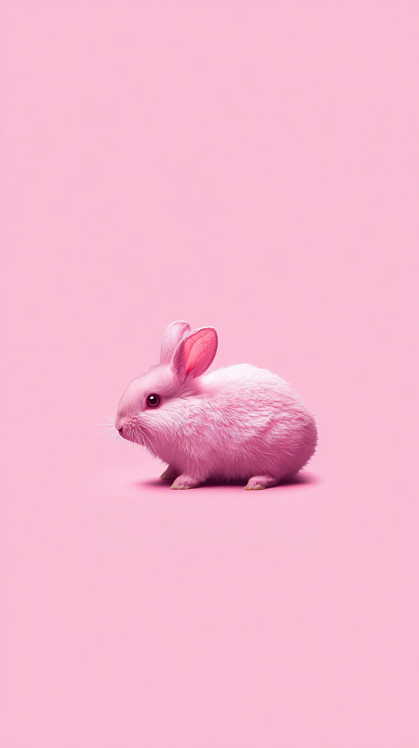 Charming Pink Bunny Photo for Smartphones