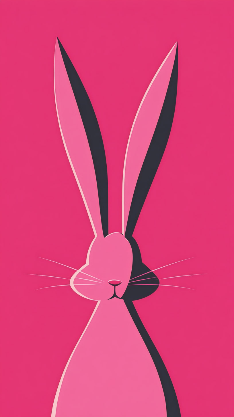 High-Quality Pink Bunny Image for iPhone Users