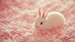 Download Pink Bunny HD Wallpaper for a Cheerful Look