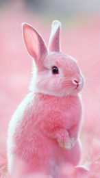 Download Free HD Pink Bunny Digital Background for Phones