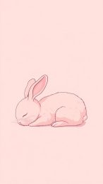 Charming Pink Bunny Picture for iPhone HD Background