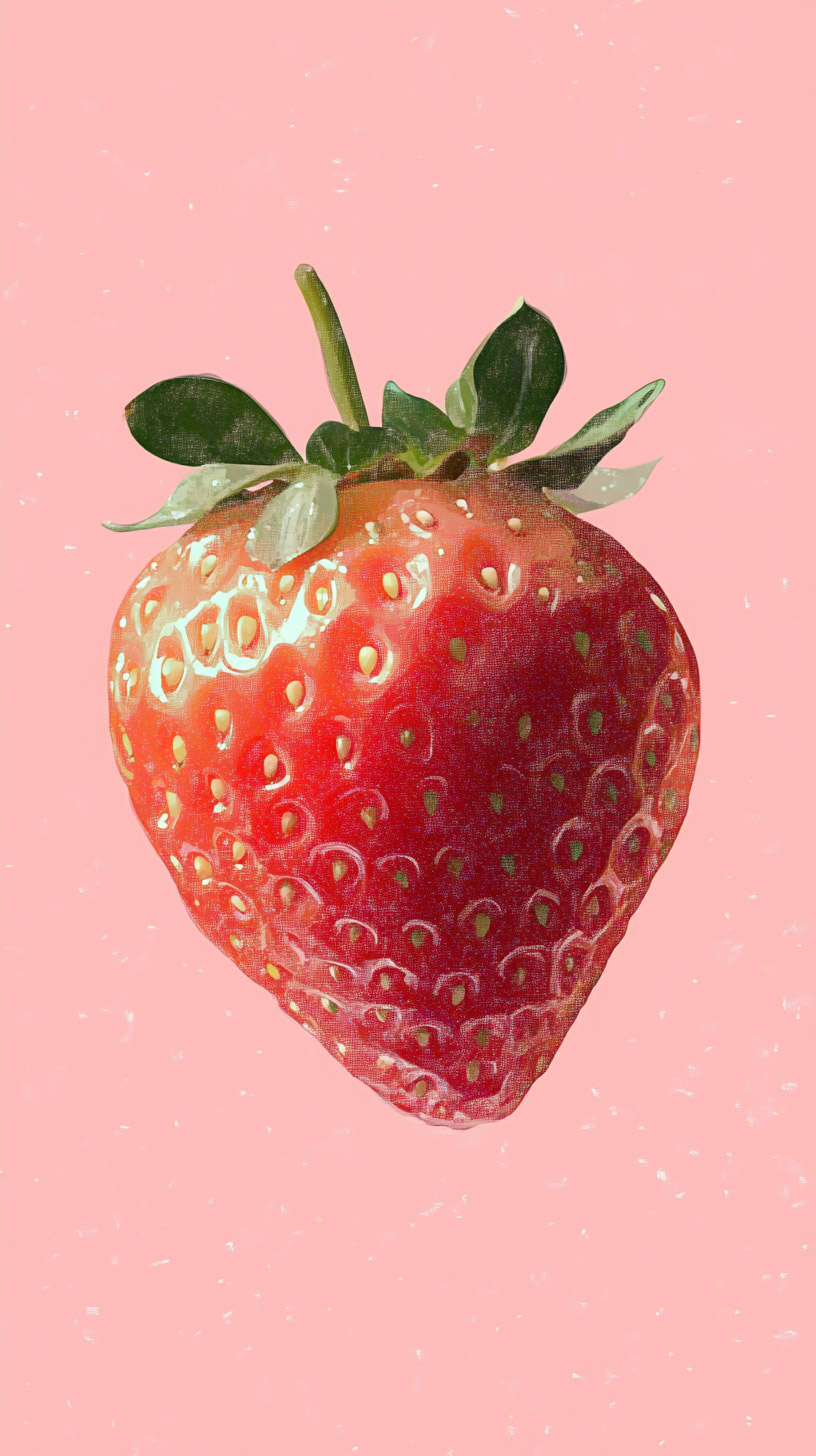 HD Digital Background: Adorable Strawberry Wallpaper for Android