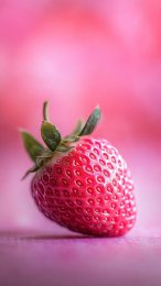 Perfect 9:16 Pink Strawberry Wallpaper for iPhone Users