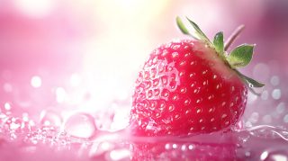 8K Pink Strawberry Digital Background for Creative Minds