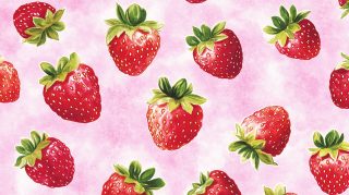 Bright Pink Cute Strawberry HD Wallpaper for Free Download