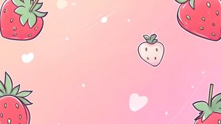 Chic Pink Strawberry HD Wallpaper: Perfect for Any Setup