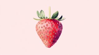 Vibrant Pink Strawberry Stock Photos for Wallpaper