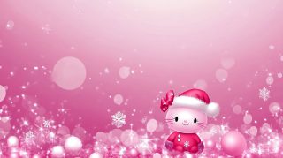 Pink Hello Kitty Christmas Wallpaper for Desktop Background