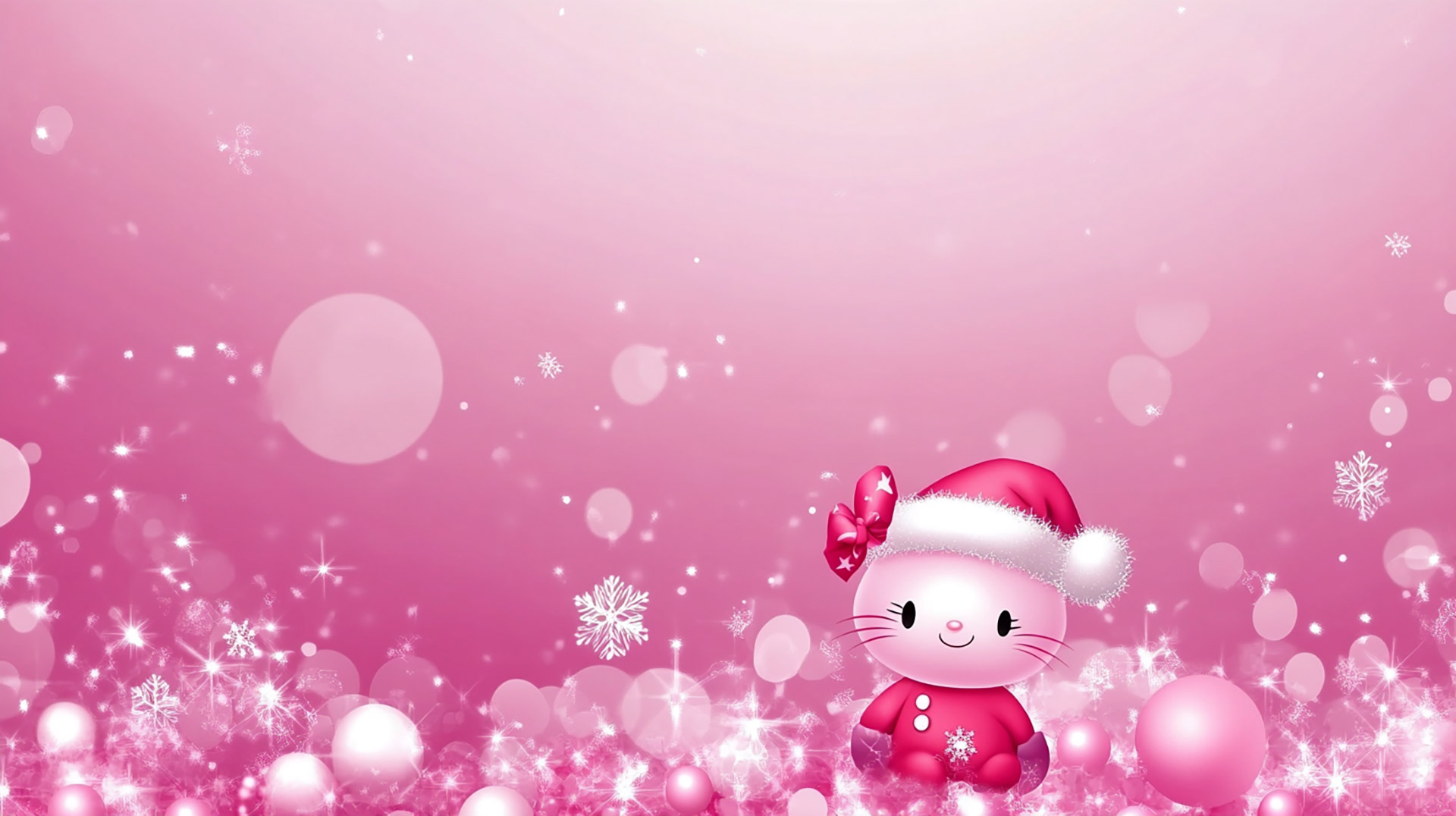 Pink Hello Kitty Christmas Wallpaper for Desktop Background