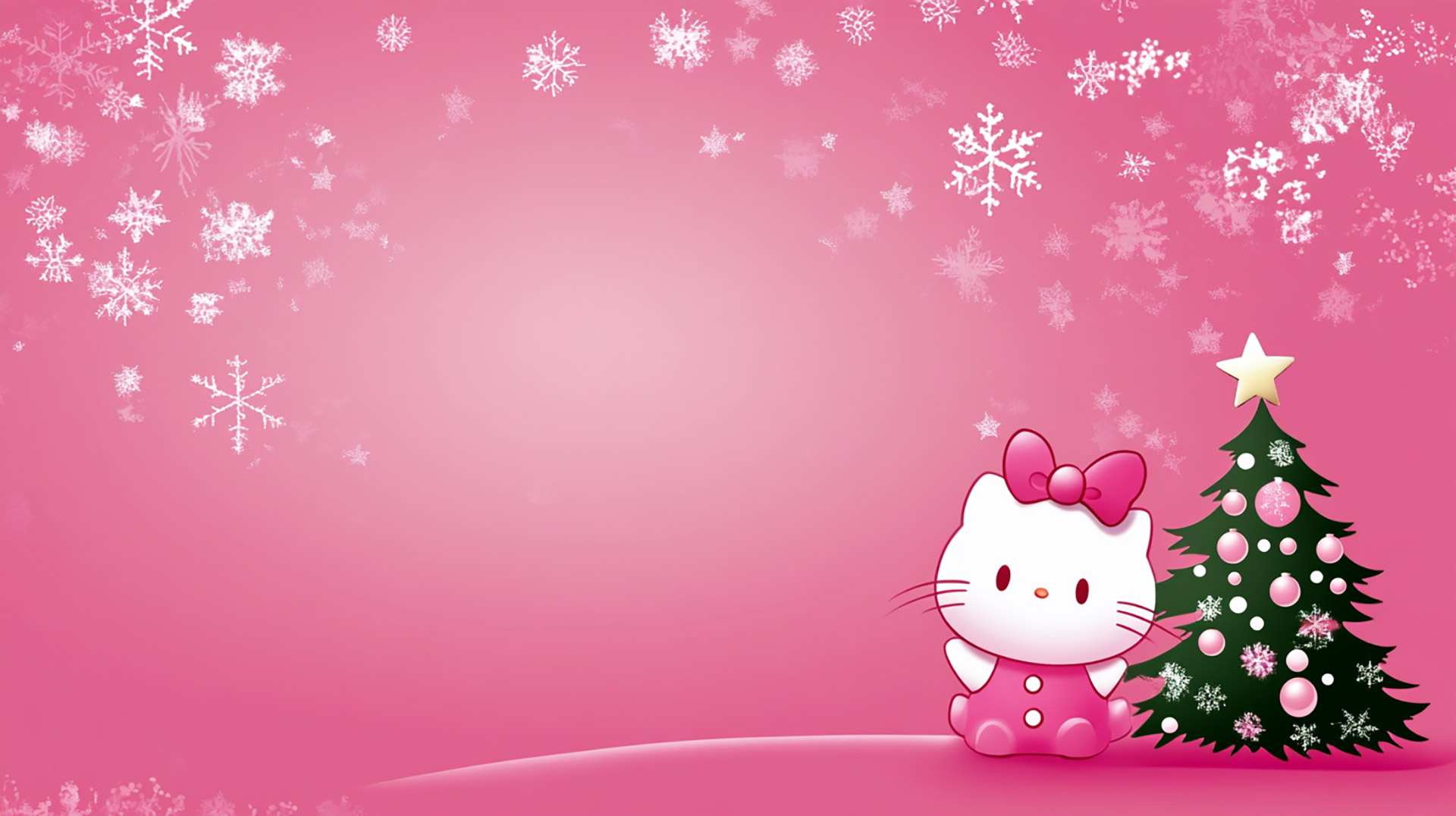 Cute Pink Hello Kitty Christmas Pictures for PC Wallpapers