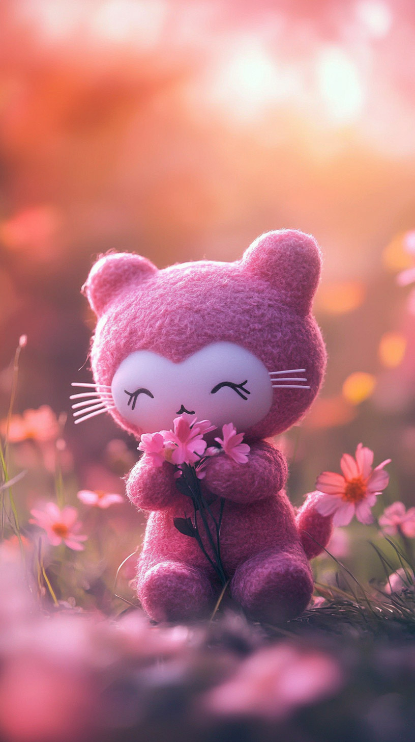 Download Free Pink Hello Kitty Digital Background for Android