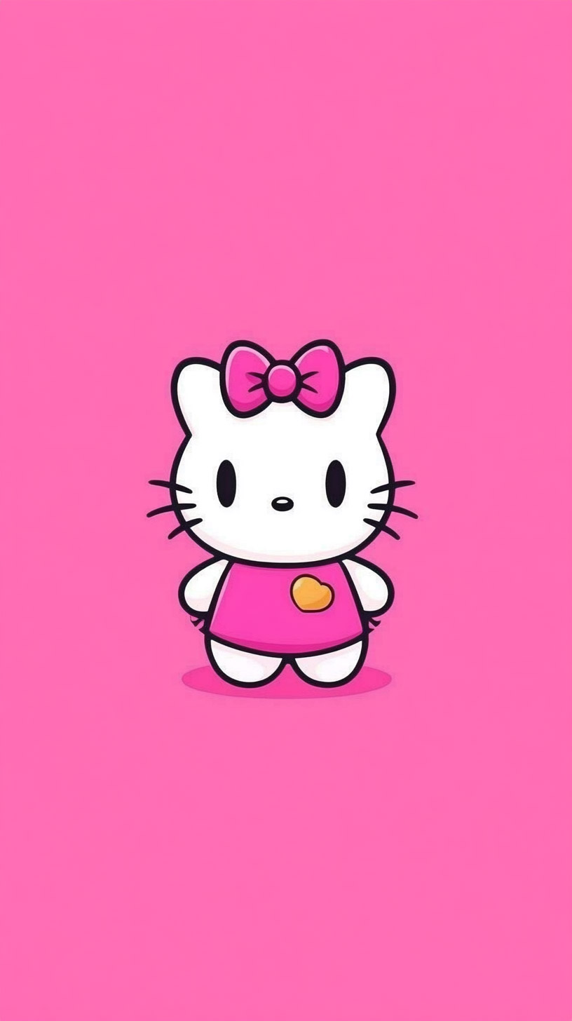 Adorable Pink Hello Kitty Picture for Your Phone Background