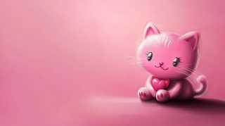 Ultra HD Pink Hello Kitty Digital Background for PC