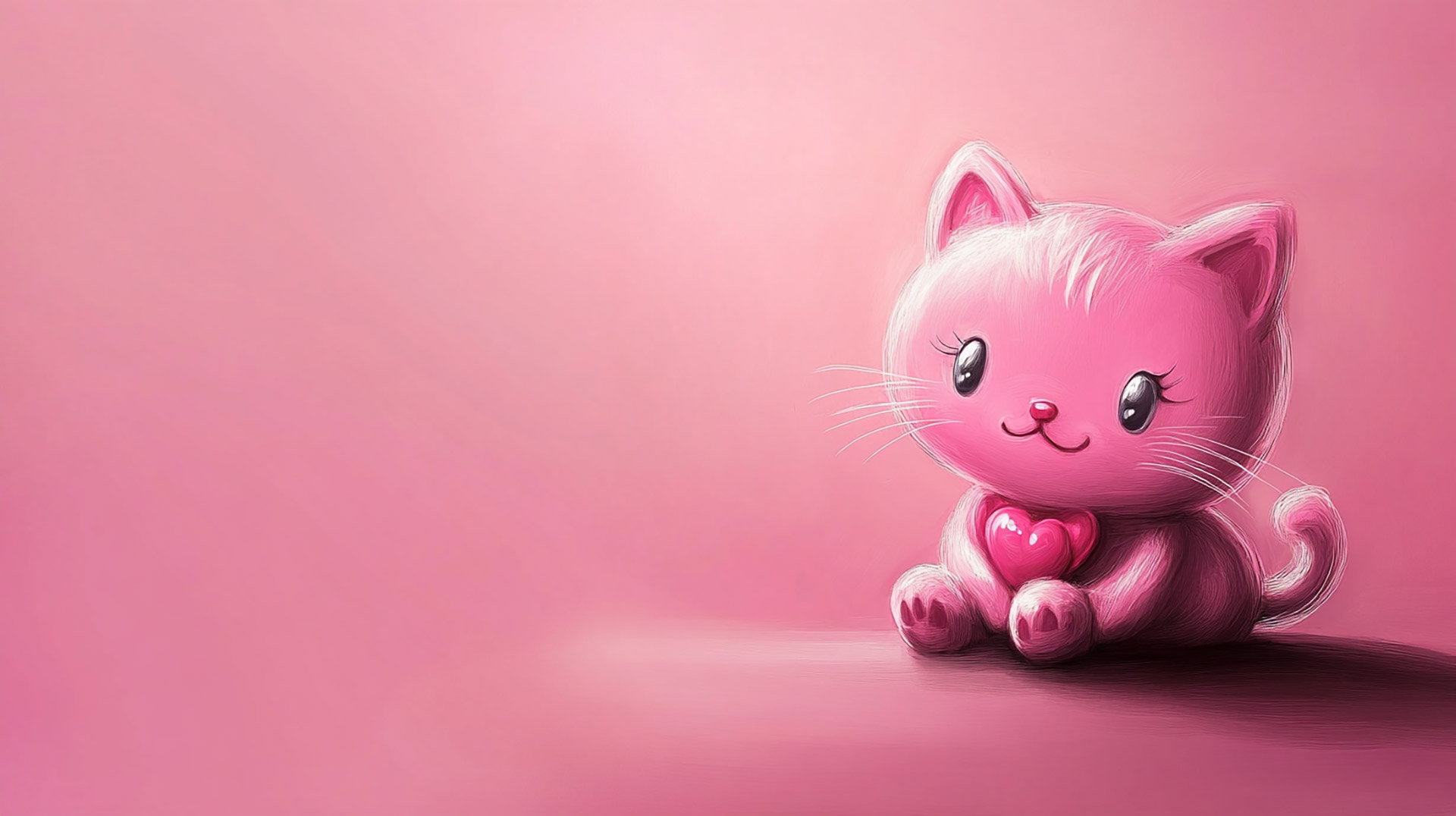 Ultra HD Pink Hello Kitty Digital Background for PC