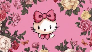 Ultra HD Pink Hello Kitty Background for PC Wallpapers