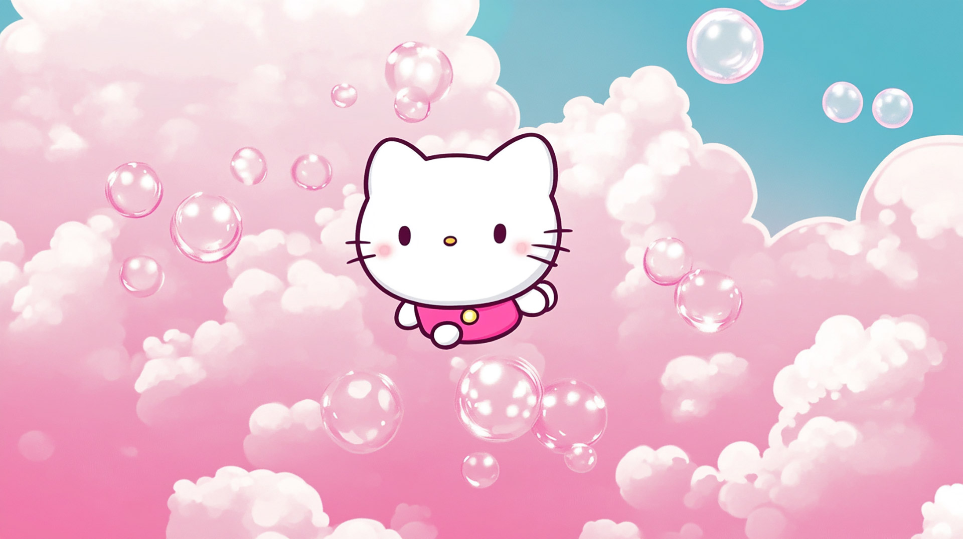 16:9 Aspect Ratio Wallpaper for Pink Hello Kitty Fans