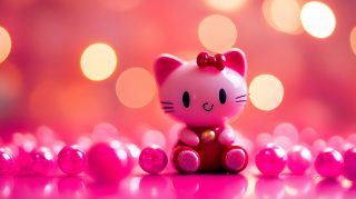 Vibrant Pink Hello Kitty HD Pics for Your Laptop