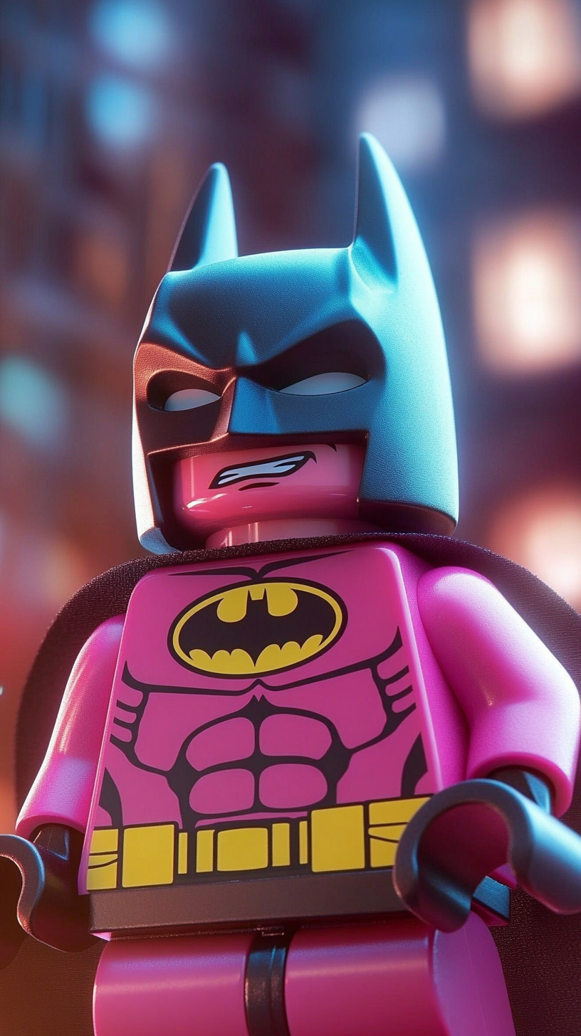 Free Download: Pink Lego Batman Digital Background for Android