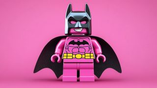 Ultra HD Pink Lego Batman Digital Background Download