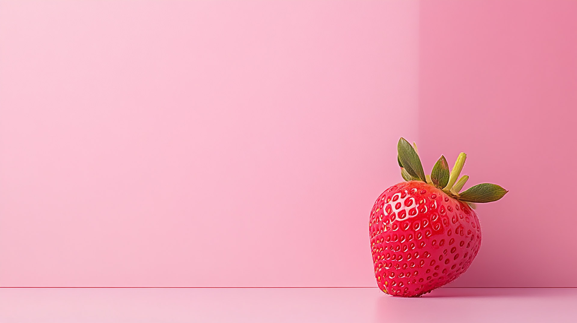 Bright and Cheerful Pink Strawberry Desktop Backgrounds