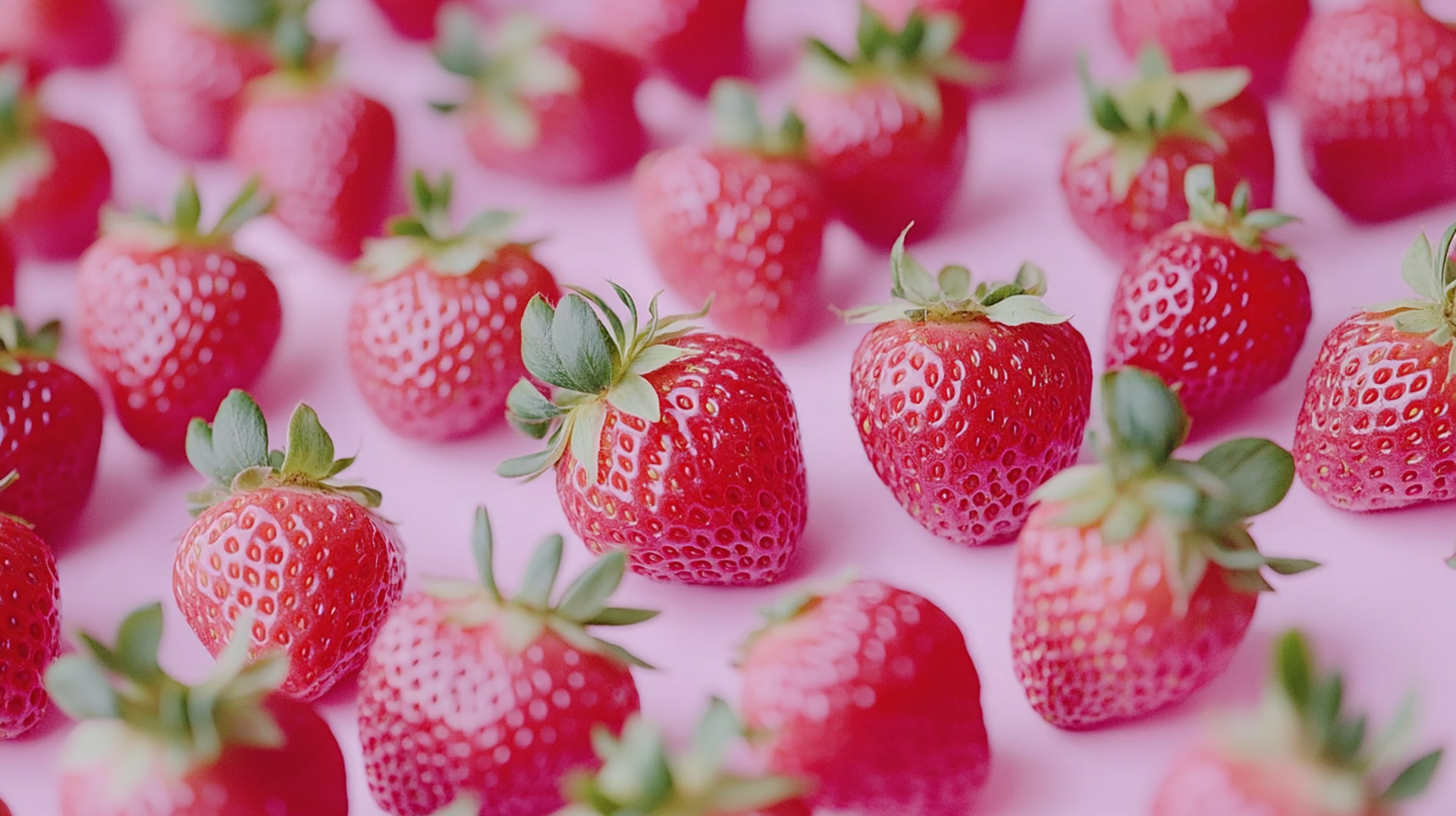 Digital Background: Captivating Pink Strawberry HD Wallpaper