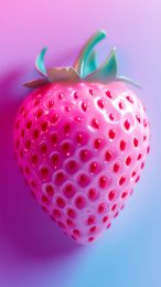 Cute Pink Strawberry Photo for Fashion-Forward iPhone Wallpapers