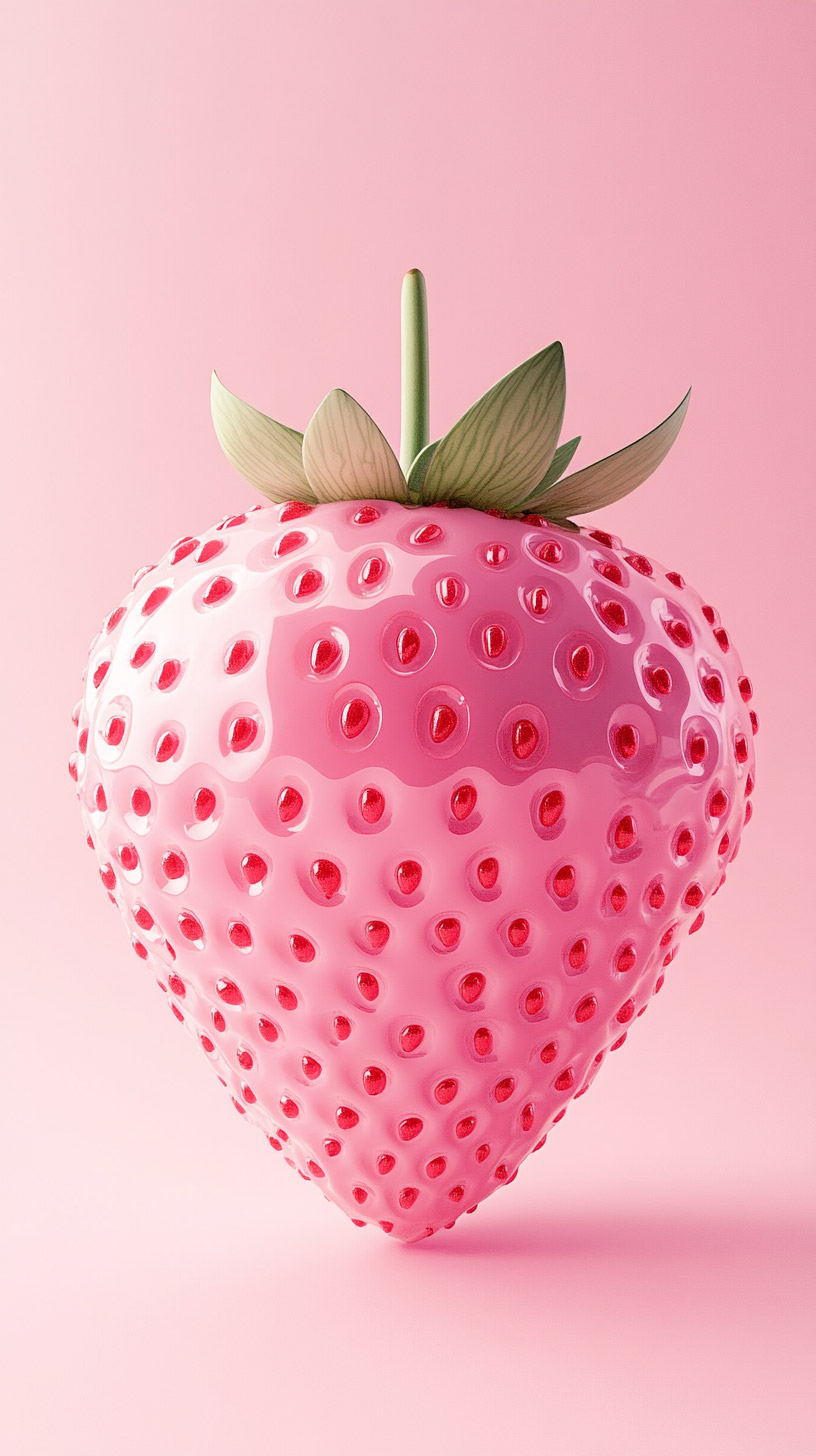 Download Free Pink Strawberry Image for Your Phone