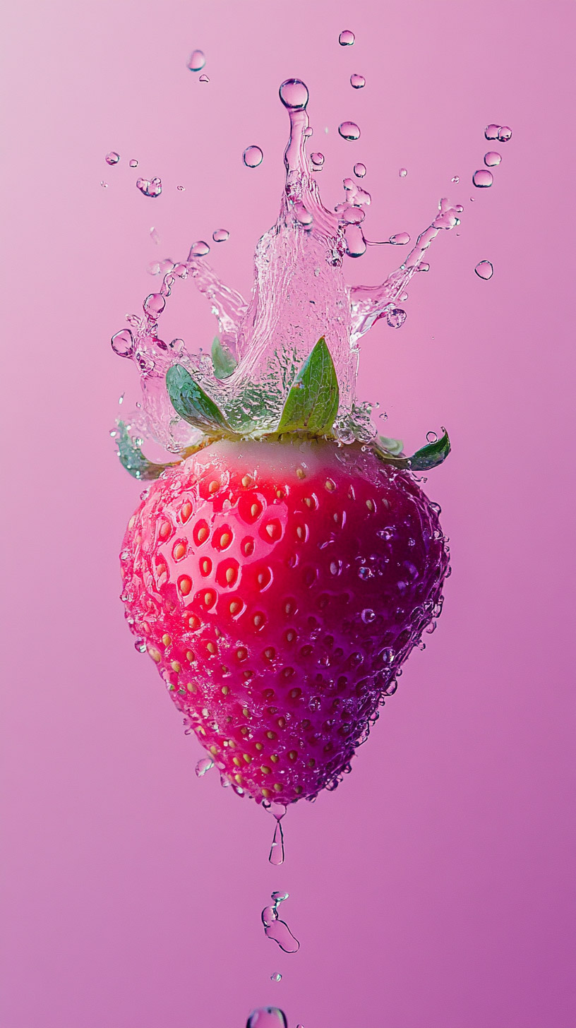 Charming Pink Strawberry Pictures for Android and iPhone