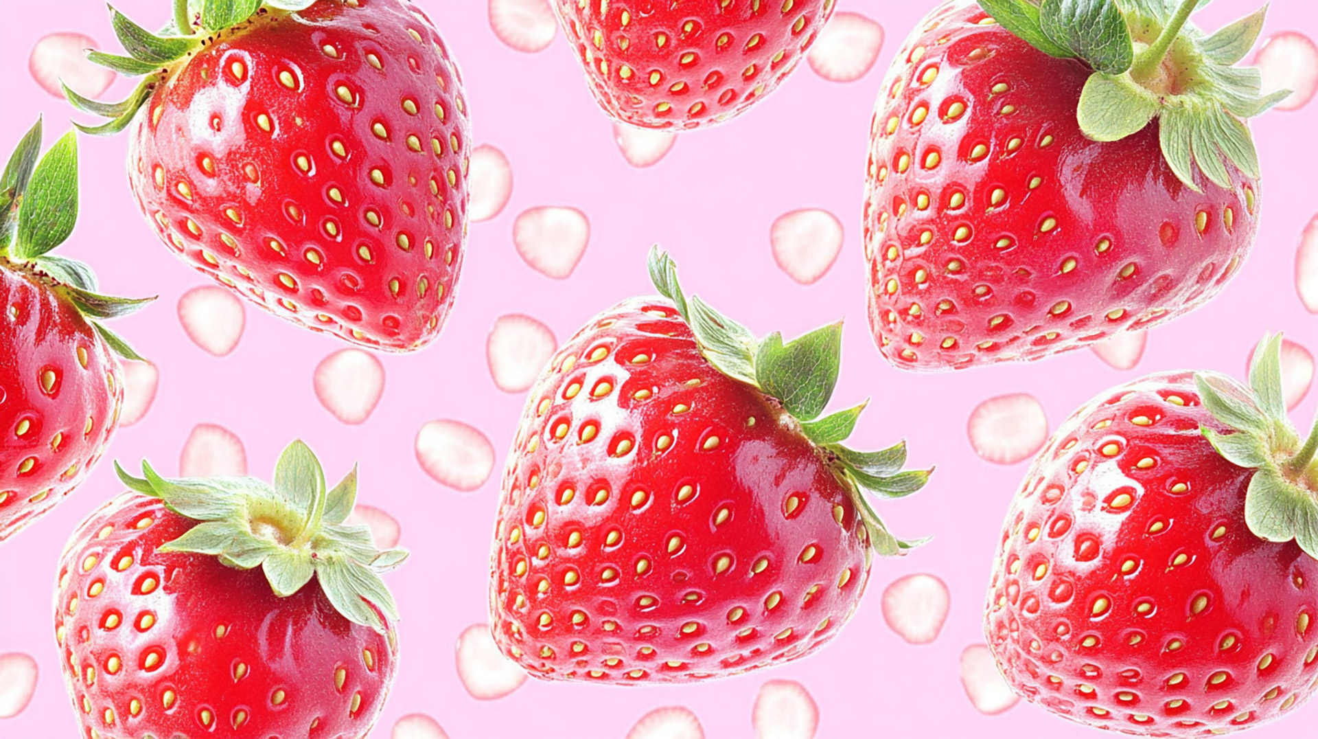 Beautiful AI Wallpaper: Pink Strawberries in Ultra HD