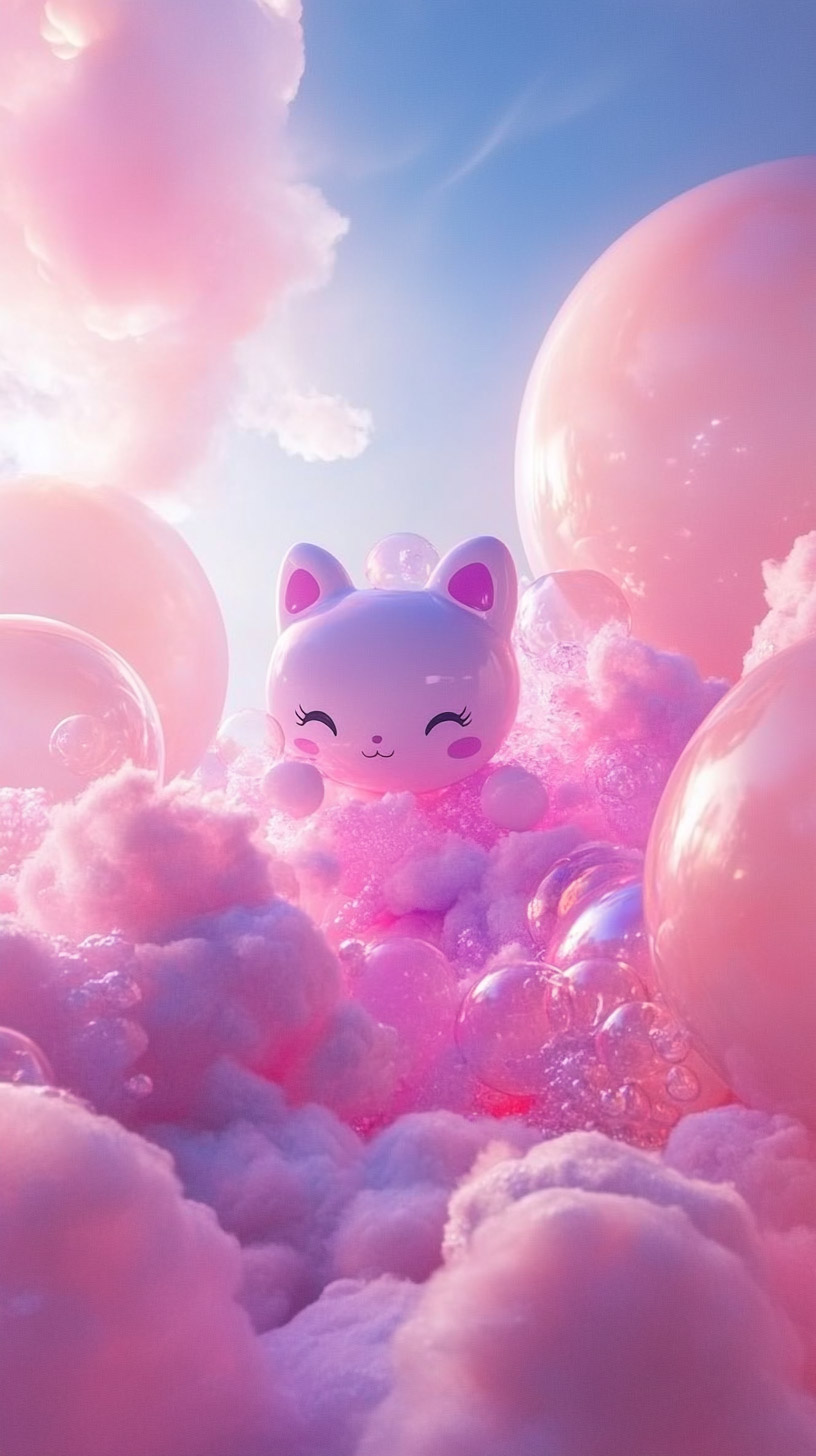 Pink Hello Kitty HD Mobile Wallpaper for iPhone