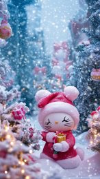 Charming Hello Kitty Christmas Picture for HD Mobile Downloads