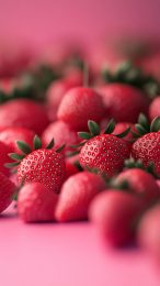 Aesthetic Pink Strawberry Photos for Trendy Mobile Wallpapers