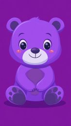 Download HD Purple Kawaii Bear Image for Android