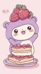 Vibrant Kawaii Bear Image for iPhone Screens