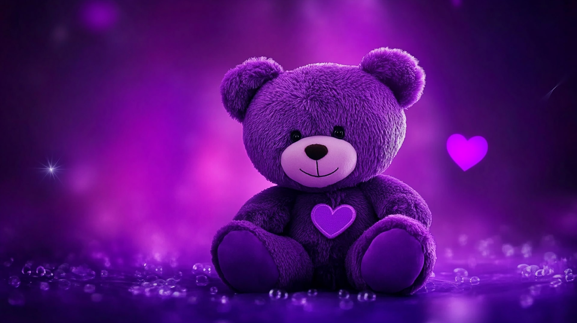 Adorable Purple Bear Images for Your Desktop Background