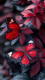 High-Quality Red Aesthetic Butterfly Photos for Android