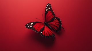 High-Quality Stock Photos of Red Aesthetic Butterflies