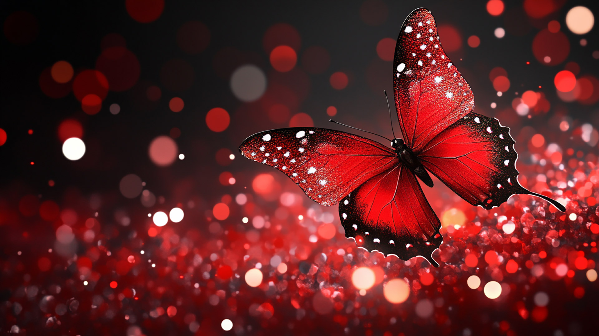 Gorgeous Red Butterfly Digital Backgrounds in High Definition