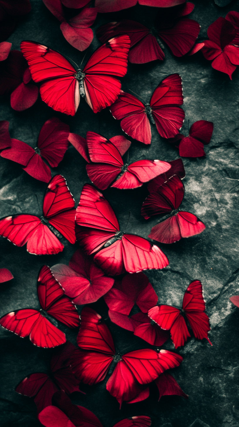 Beautiful Red Butterfly Pictures: Perfect for Mobile Screens