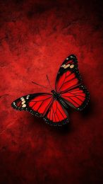 Red Butterfly Digital Background: Perfect for Any Device