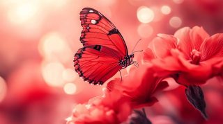 Vibrant Red Butterfly Images for Pc Wallpapers