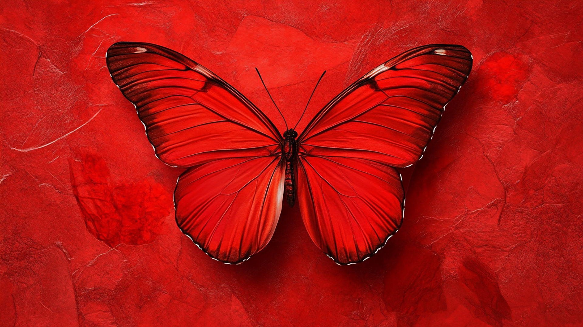 Download HD Pics of Graceful Red Butterflies in 16:9